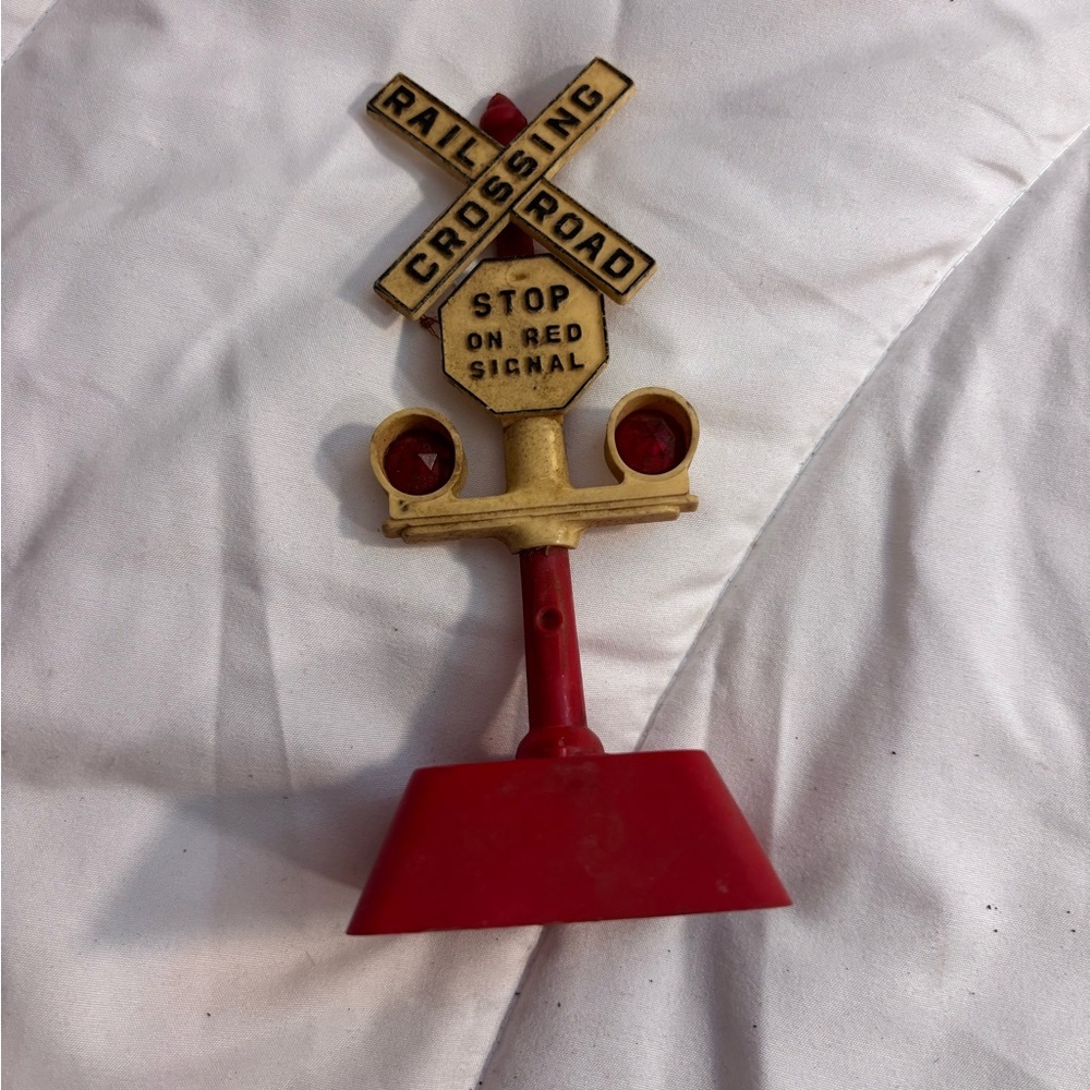 Vintage Marx Rail Road Crossing Signal Sign